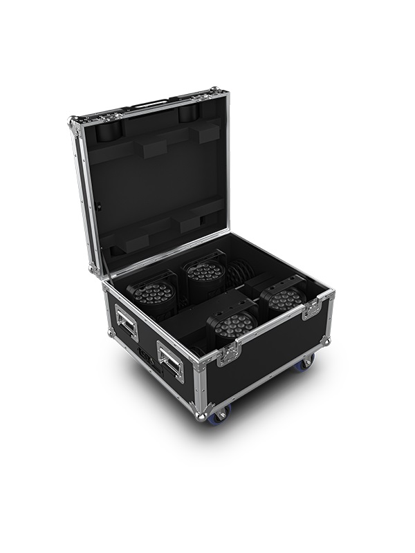 CHAUVET Well Pod 3 (x4) in charging roadcase
