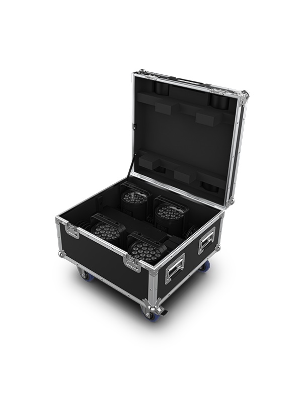 CHAUVET Well Pod 3 (x4) in charging roadcase