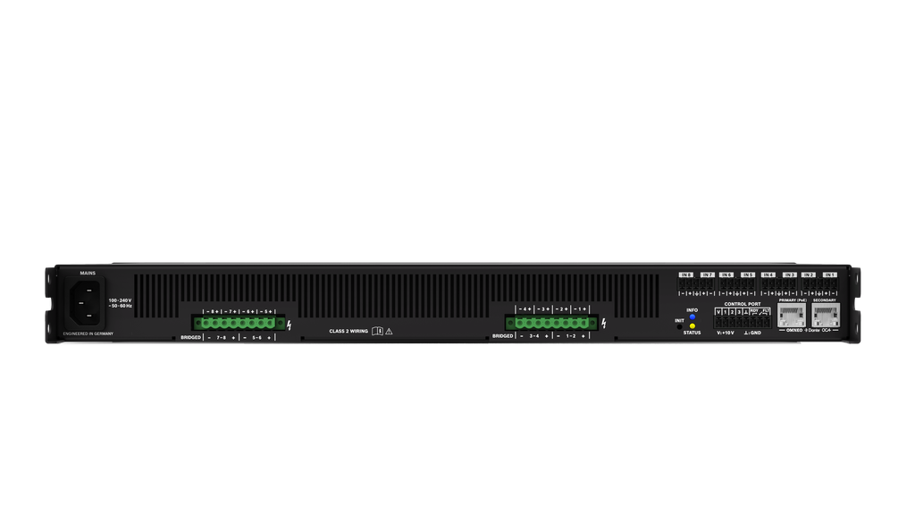 Dynacord Power Amplifier Dsp Networked; 8-ch 3000W Powertank
