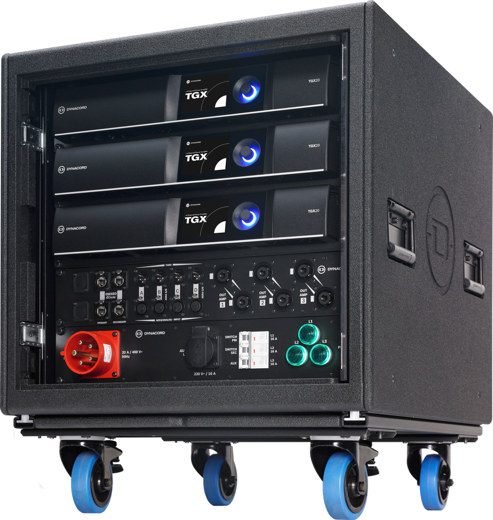 Dynacord Amplifier System Rack With 3x TGX20 Dsp Amplifiers