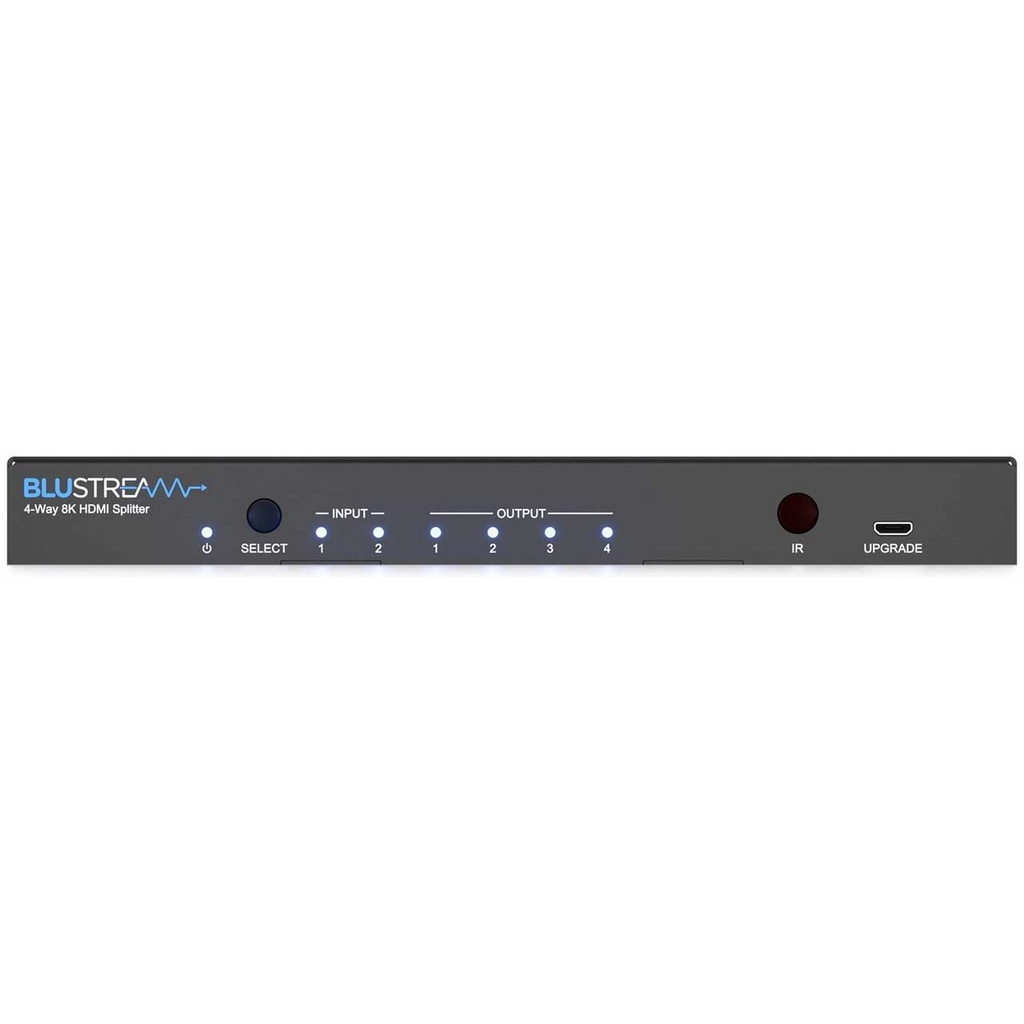 Blustream 2 Input 4-Way 8K Splitter HDMI2.1 HDCP2.3 With Aud