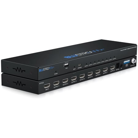 Blustream 4K Hdmi 2.0 Hdcp 2.2 Splitter 8-Way; Smart Scaling