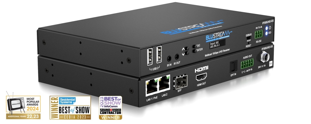 Blustream Wall Plate 18Gb Avoip Hdmi + Usb-c