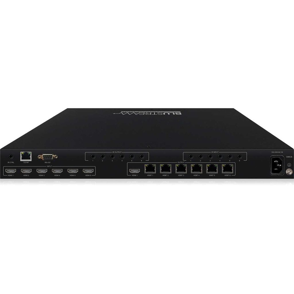 Blustream 6 X 6 Hdbaset Csc Matrix W/ Smart Scale; 70M @ 108
