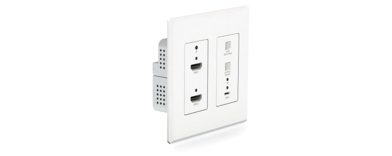 Blustream 2 X Hdmi & 1 X Usb-c Wall Plate Auto Switching For