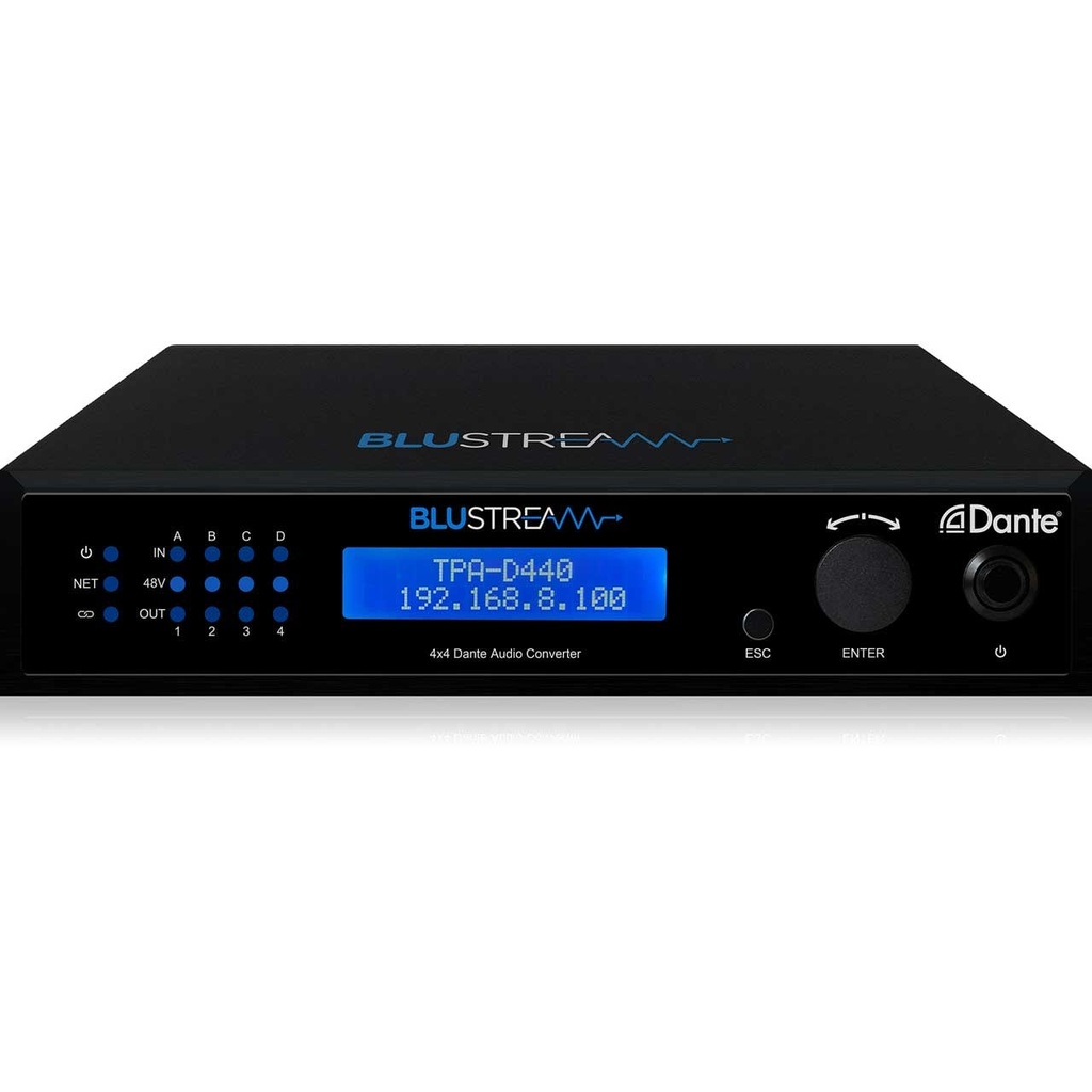 Blustream 4 X 4 Dante I/o Converter Mic/line Level Input