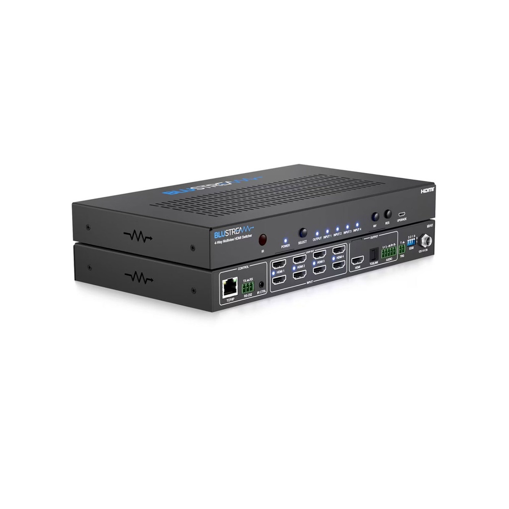 Blustream Multiview Switcher 4x1 HDMI2.0 With Hdmi Loop-thro