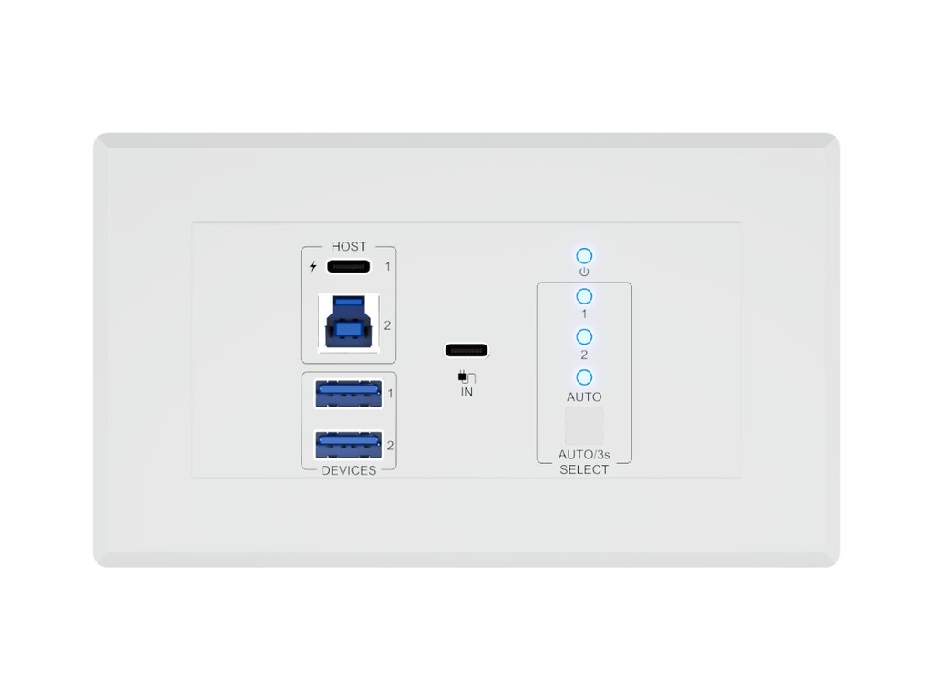 Blustream Hdbaset Usb 3.2 Extender Wall Plate Eu - Host
