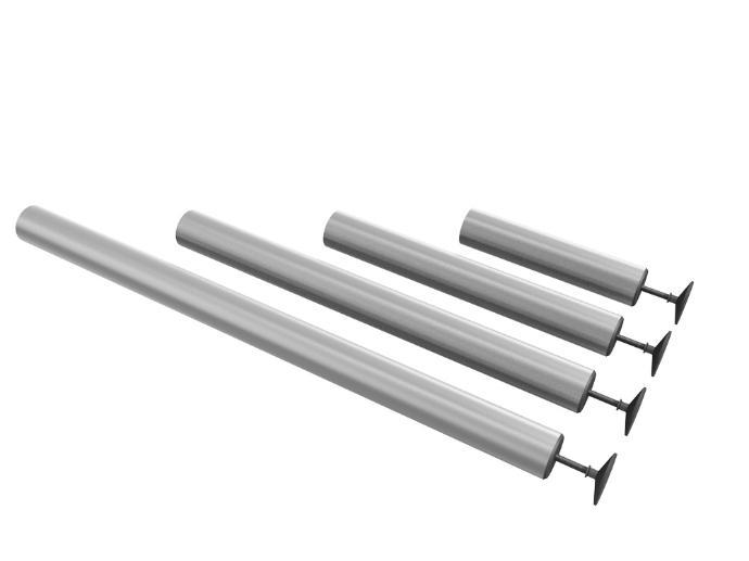 Eurotruss Aluminium Round Deck Leg + Adj. foot, 60cm