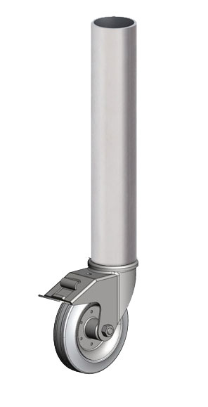 [ED-SLC-RR30B1] Eurotruss Round Leg with braked castor wheel, 30CM