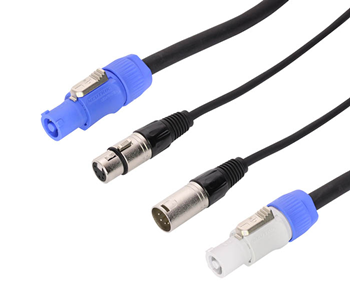 Cue-Go Hybrid Cable (PowerCon + DMX5)
