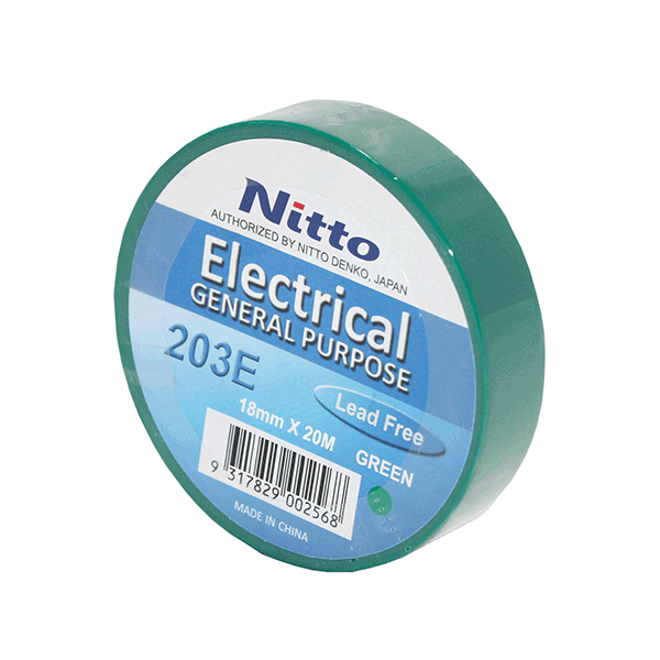 [NITTO-GREEN-ROLL] NITTO Electrical tape, Green, roll rate