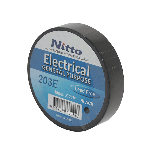 [NITTO-BK-ROLL] NITTO Electrical tape, black, roll rate