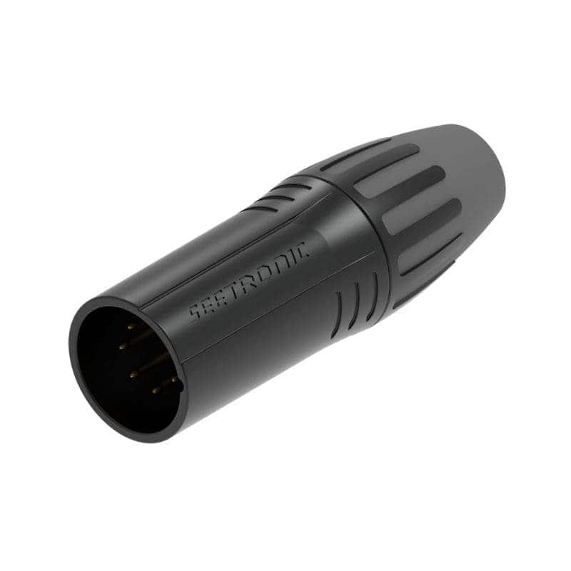 [SCMM5-BG] Seetronic XLR 5-Pin Male Cable Plug Black Gold