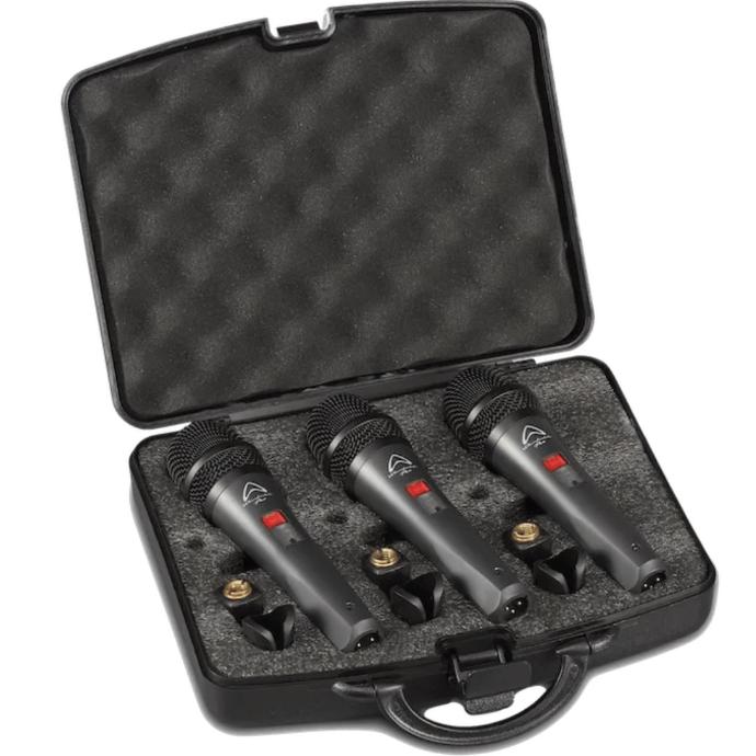 [WHA-DM-5-0S-PACK] Wharfedale Pro - DM5.0s 3-Pack Microphone Set