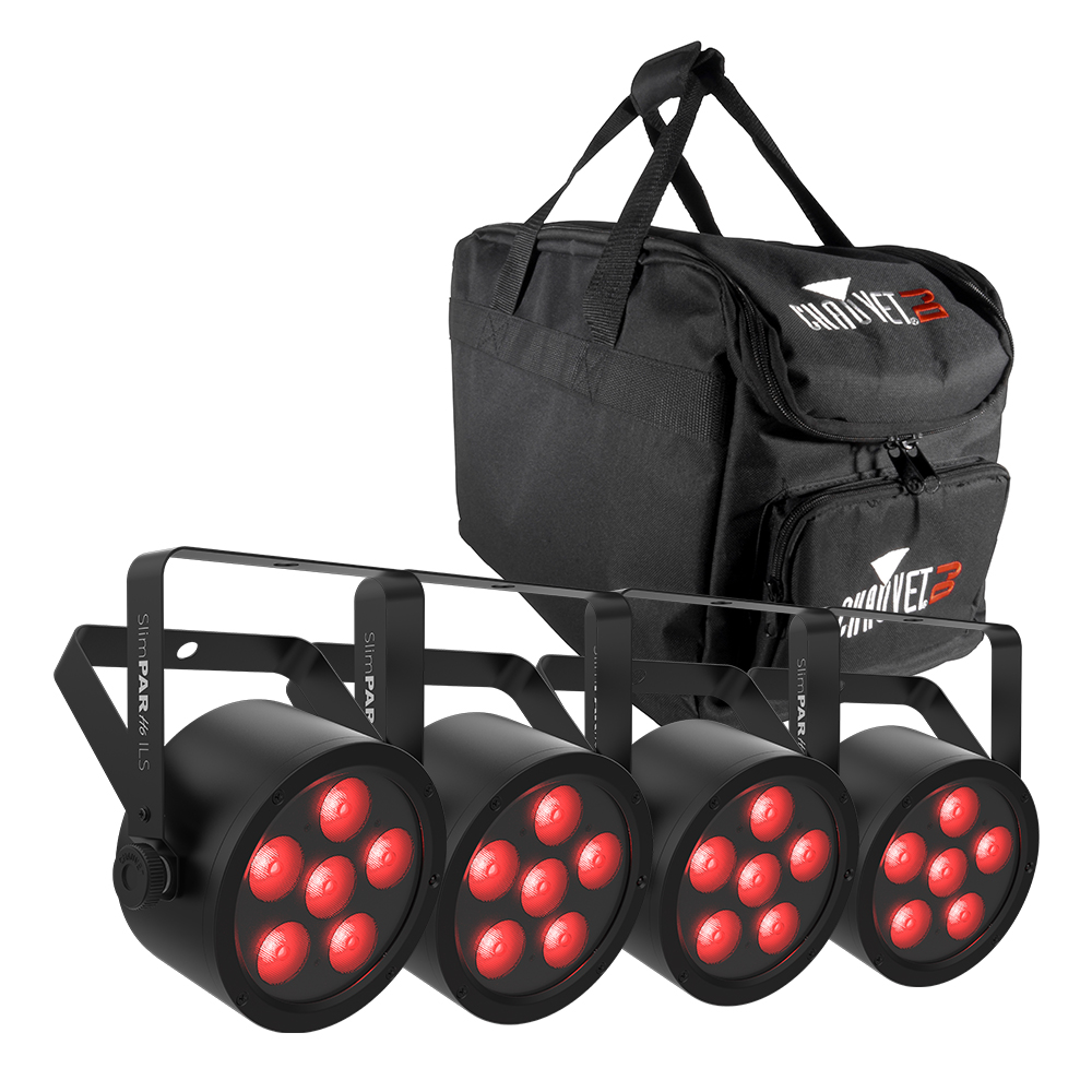 [4XH6ILSBAG] 4x SlimPar H6 ILS + Gear Bag