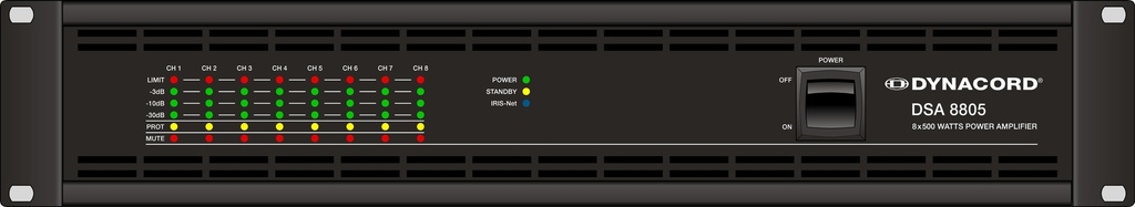 Dynacord Power Amplifier 8 X 500W 2/4 Ohms Or 70/100V; 2RU