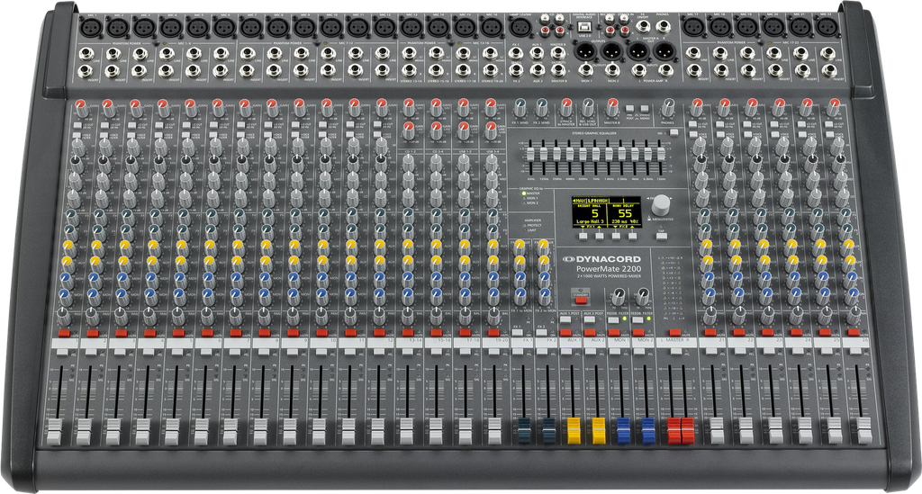 Dynacord Powermate Compact Mixer 22-Channel; 2x 1000W Amp; 18xMic/Line,4x Mic/stereo-line
