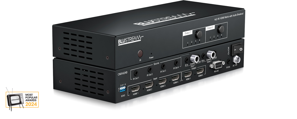 Blustream 4 X 2 Hdmi Matrix 18 Gb Audio Breakout