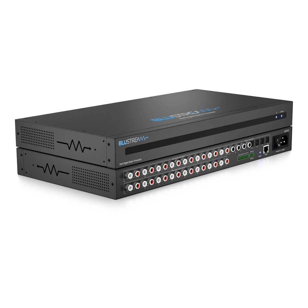 Blustream Digital Matrix 16x8 w/8x analogue,4x optical,4x Coaxial Inputs To 8x Analogue Audio Outputs; Dsp; Eq