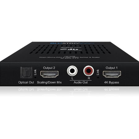 Blustream Down Mixing Dac 2-Way Splitter 4K - 1080P Downscaling 1 X 2 Hdmi Splitter