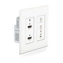 Blustream 2 X Hdmi & 1 X Usb-c Wall Plate Auto Switching With Back Box; Silver