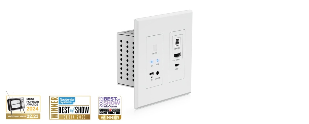 Blustream Wall Plate 18Gb Avoip Hdmi + Usb-c
