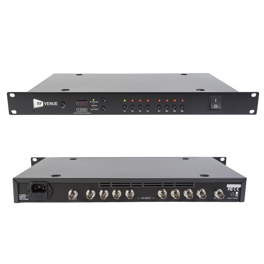 RF Venue 4ZONE 4 Zone Diversity Antenna RF Combiner