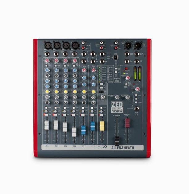 [AHZED6010FX] Allen & Heath ZED6010FX Mixer 4 Mono+2 Stereo 1 Aux 2-Track USB Interface