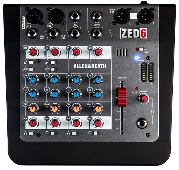 [AHZED6] Allen & Heath ZED6 Mixer 2 Mono+2 Stereo