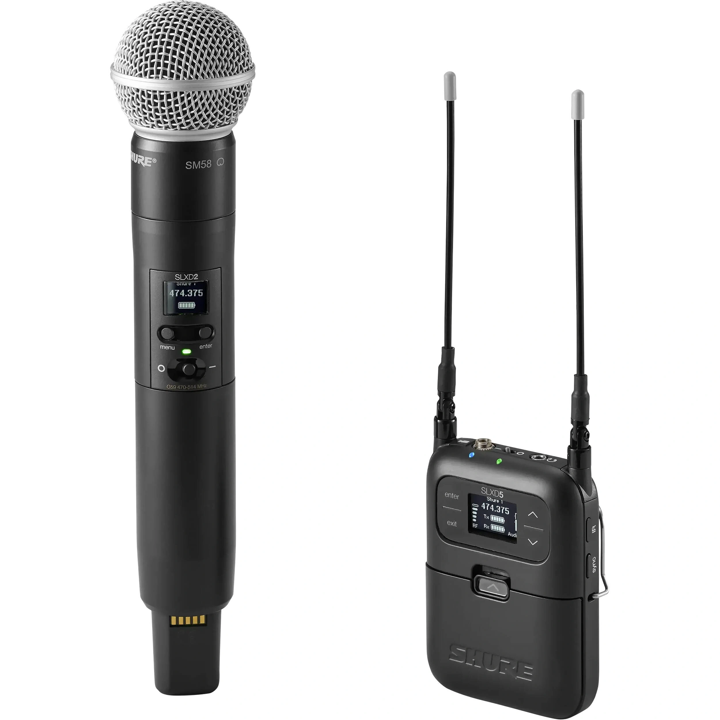 [SLXD25+-SM58] Shure SLXD25+/SM58 Portable Wireless Handheld Microphone System