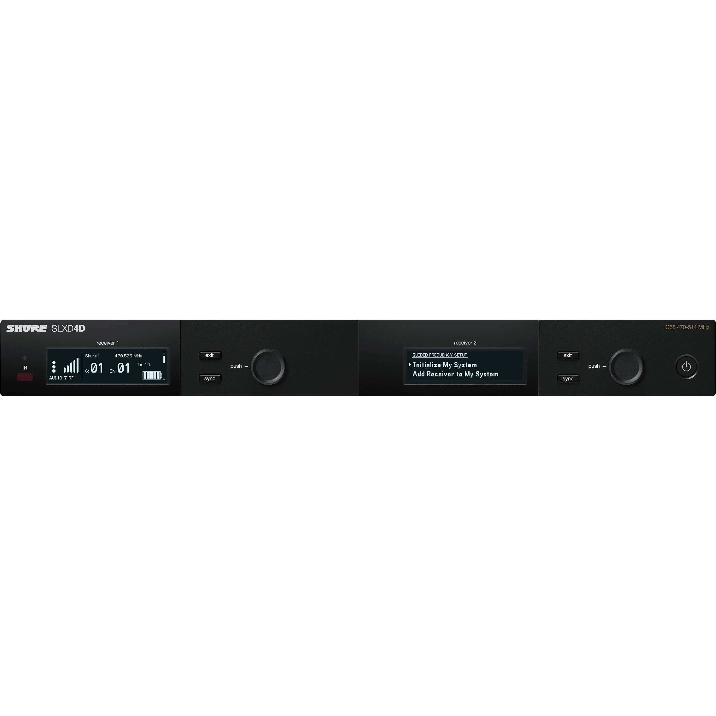 Shure SLXD4D+ Dual Channel Digital Wireless Receiver