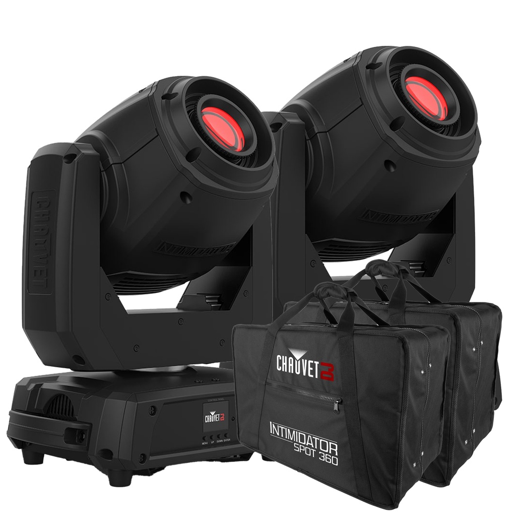 [2XINTIM360X-BAG] 2x Intimidator 360X Spots + Gear Bags